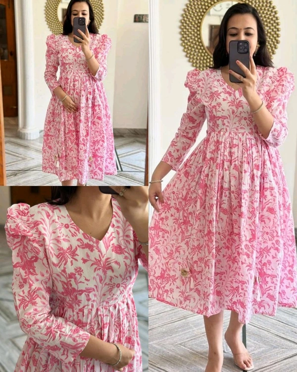 COTTON Gown - 2XL, Lite Pink