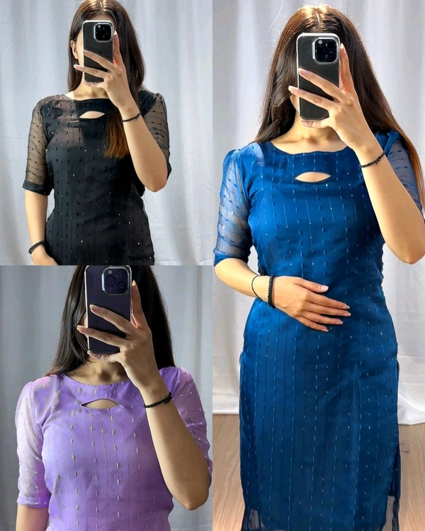 New Daily Wear Kurti  - XL, Black