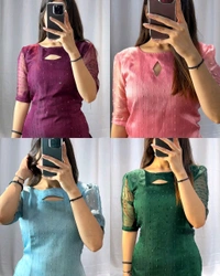New Daily Wear Kurti  - XL, Black