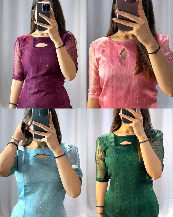 New Daily Wear Kurti  - L, Green