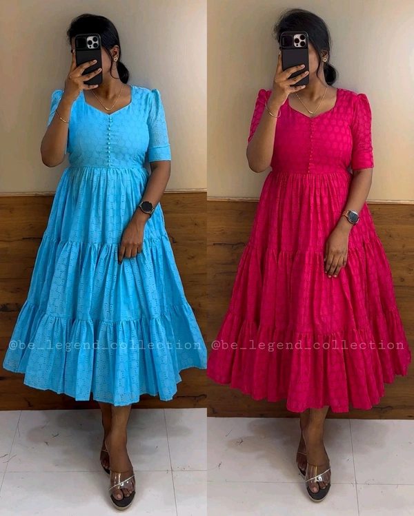 Hakoba 3 layer Midi Gown - XL, Pink