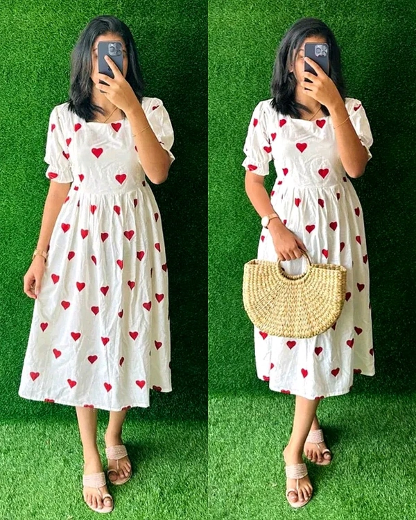 Cream Cotton Summer Gown Midi Dress♥️ - L
