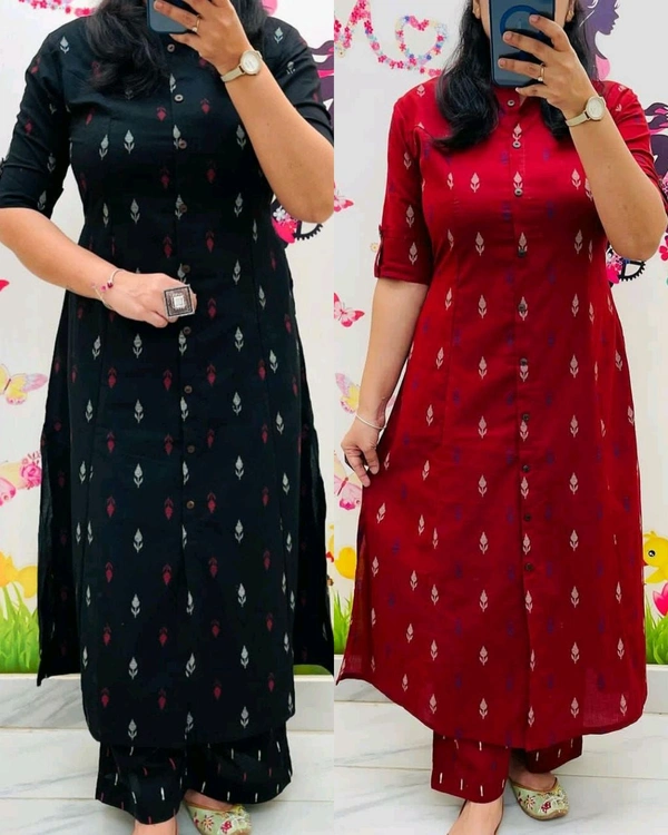 Launching Designer Co-Ords set in *Aline kurti pattern paired with Ankle length pant  - Black, XL