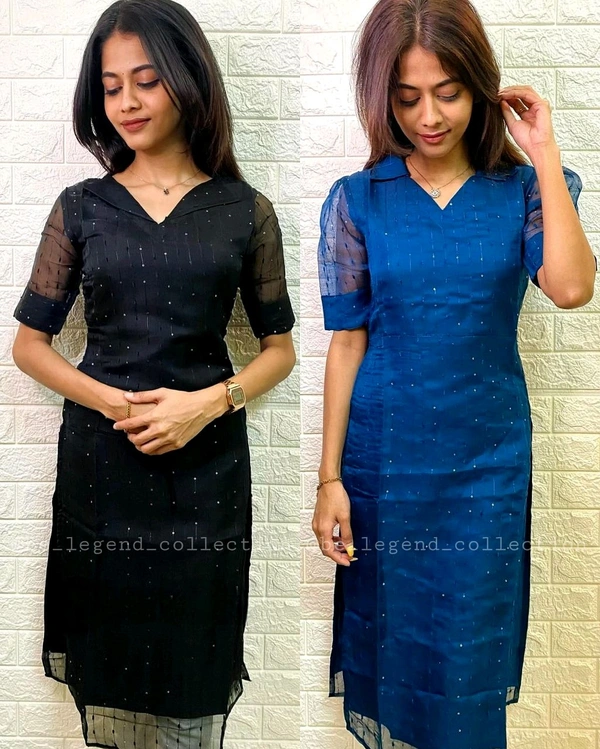 Launching Beautiful kurti For Women - Blue, XL