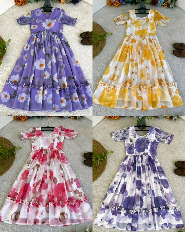 Stylish Glamorous Women Gowns - Yellow, XL