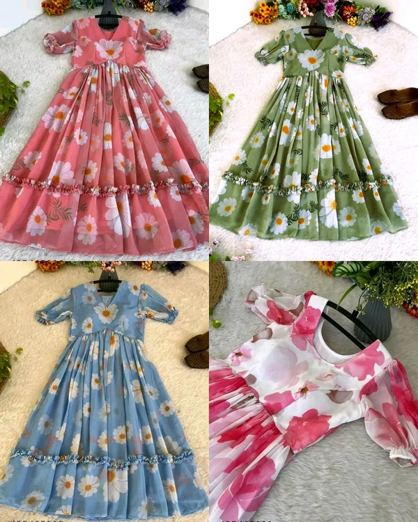 Stylish Glamorous Women Gowns - Green, L