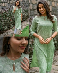 Elegant Print Kurti - Purple, M