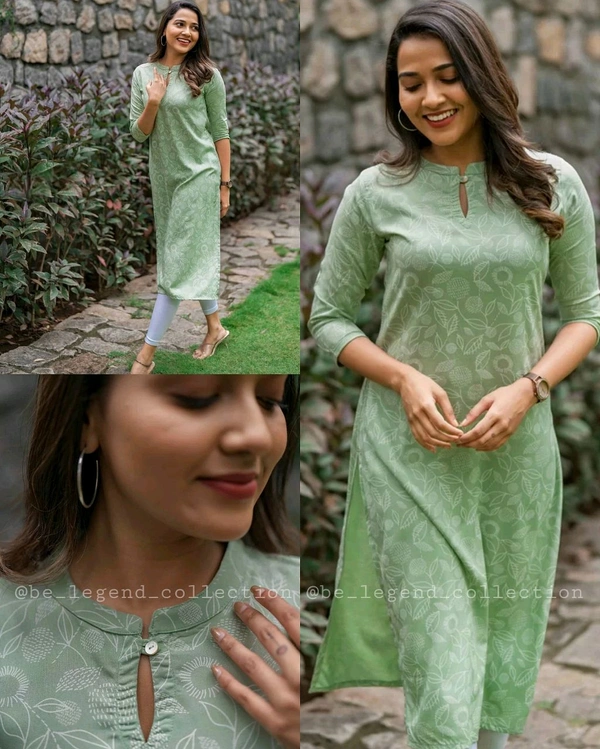 Elegant Print Kurti - Purple, M