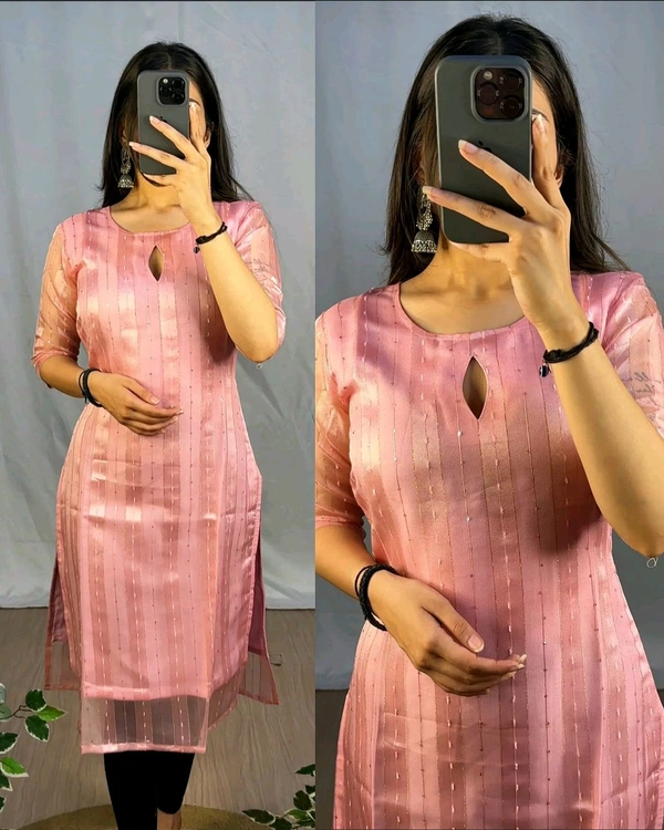 Launching Beautiful kurti - M, Peach