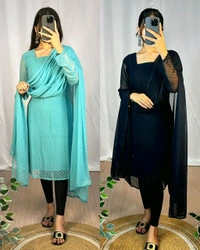 Trending kurti with dupatta with New Colours beautiful colours  - Mauve, S