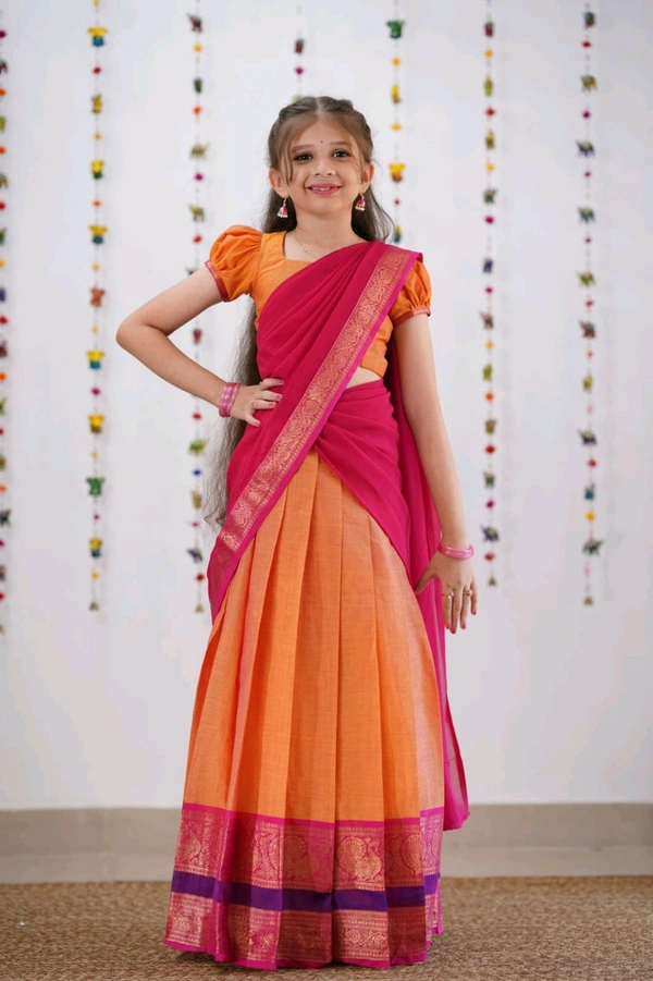 South Indian Half Saree For Kids - 4-5 Years