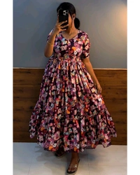 Trendy Very premium quality kota frock - S, Peach