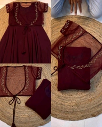 Wear in 2ways ❤️ Gown + Removable coat - L