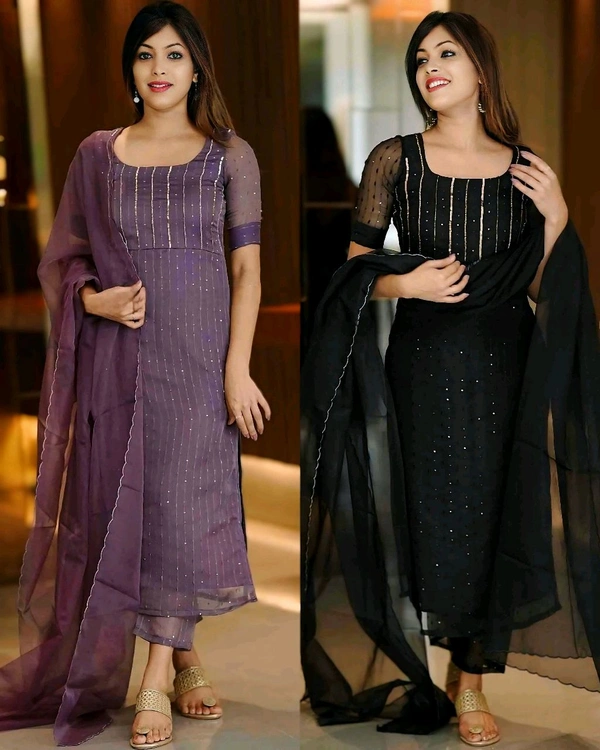 Pretty Women Kurta Sets - Black, 2XL