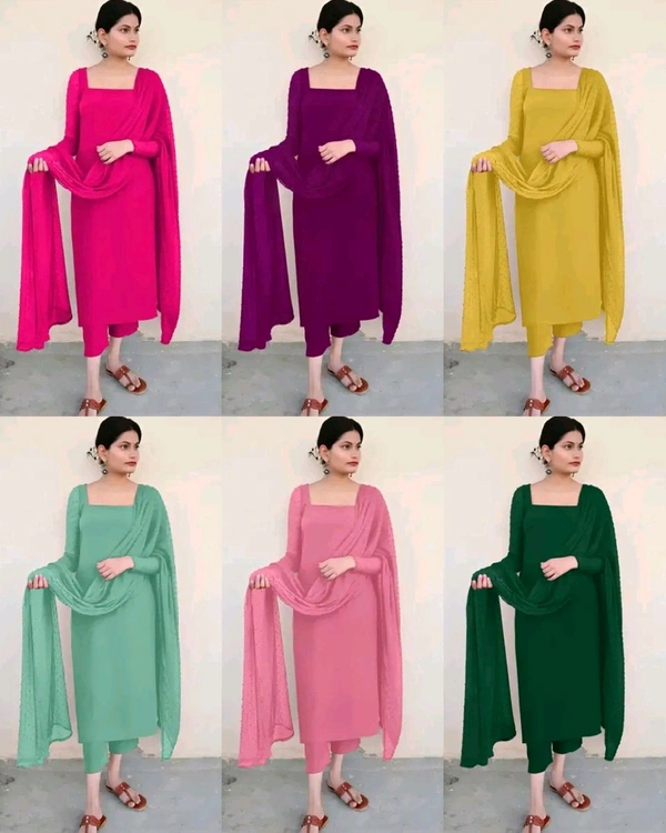 Trendy Kurta Full Sets with New Colours - Pink, XS