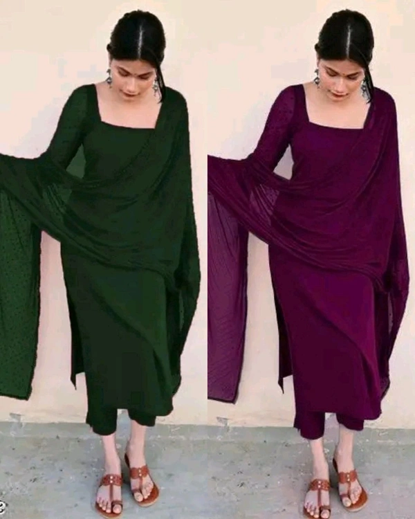 Trendy Kurta Full Sets with New Colours - Wine, XS