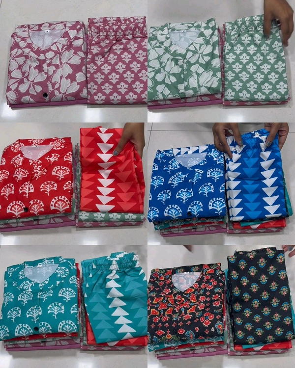 Launching Designer Co-Ords set in *Aline kurti pattern paired with Ankle length pant  - Red, L