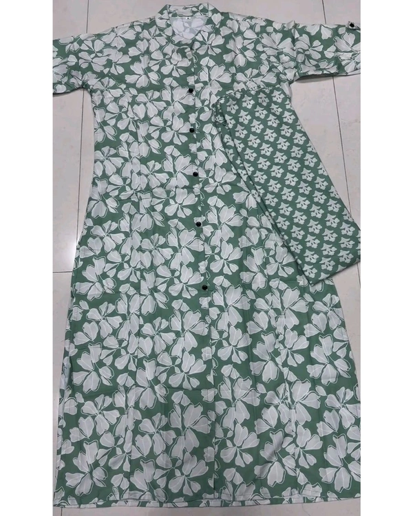 Launching Designer Co-Ords set in *Aline kurti pattern paired with Ankle length pant  - Teal, M