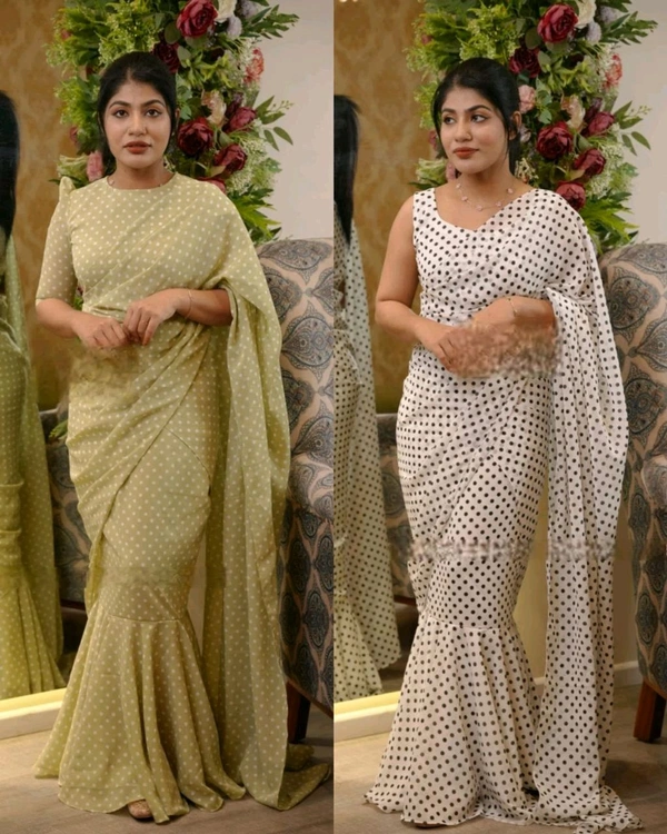 30 Secounds Gown Saree - Free Size, Pink