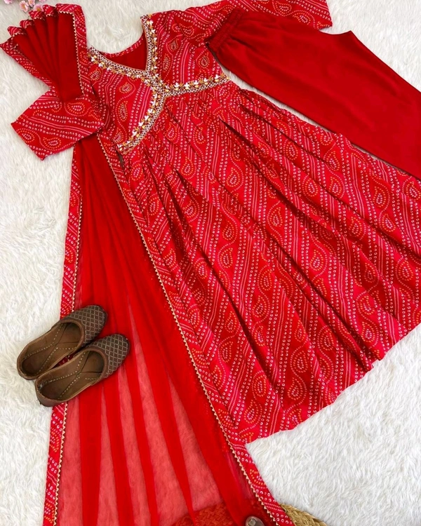 New Special Party wear Aliya cut Dresses  - 2XL, Red