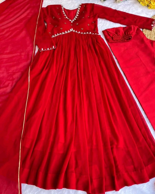 New Special Party wear Aliya cut Dresses  - XL, Red