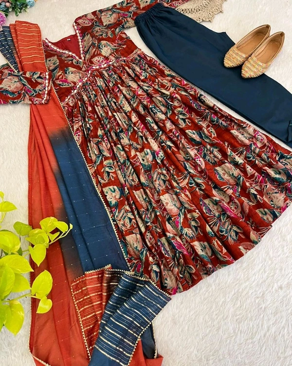 New Special Party wear Aliya cut Dresses  - 2XL, Maroon