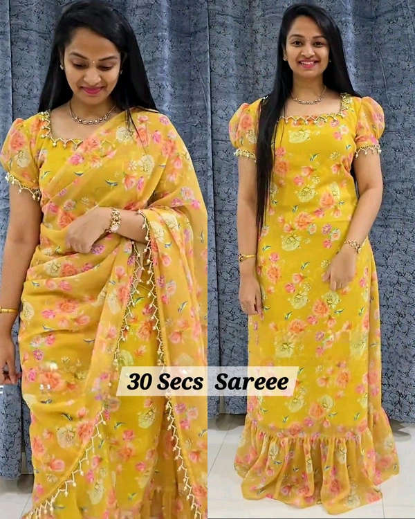 30Sec Gown Saree - XL
