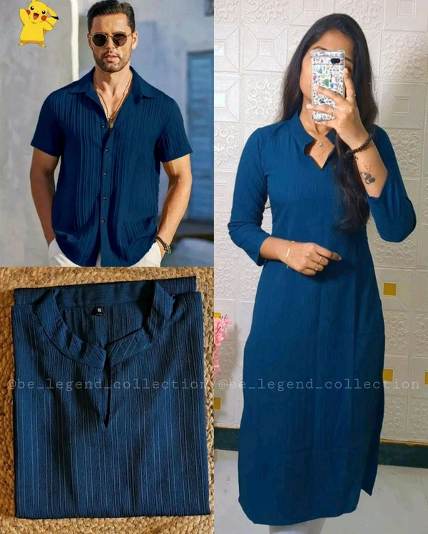 Popcorn Couple Dress ORDER SEPARTE🩷  - M, Blue Men