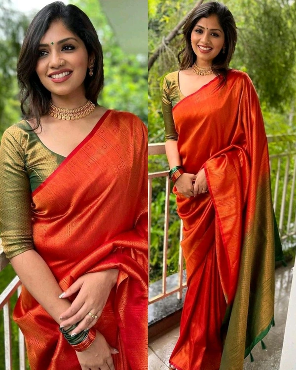 BEAUTIFUL RICH PALLU & JACQUARD - Free Size