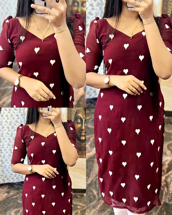 MAROON WITH EMBRODARI WORK - S