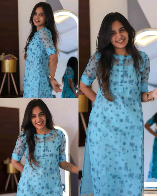 Women Bollywood Style Kurti - Blue, S