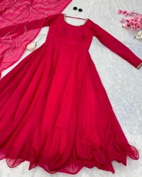 Elegance with Modern Exclusive Anarkali Design 🌸 - Yellow, S