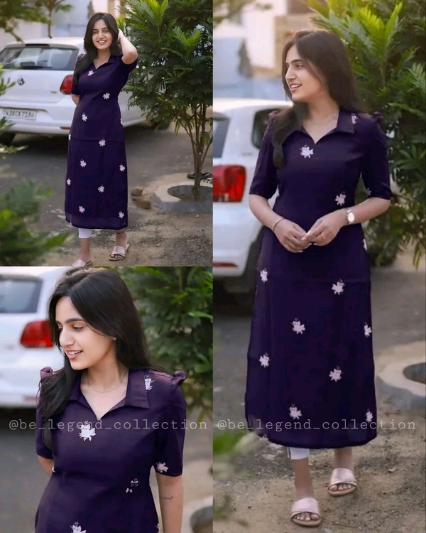Stylish Kurti for Women - Pigment Indigo, XL