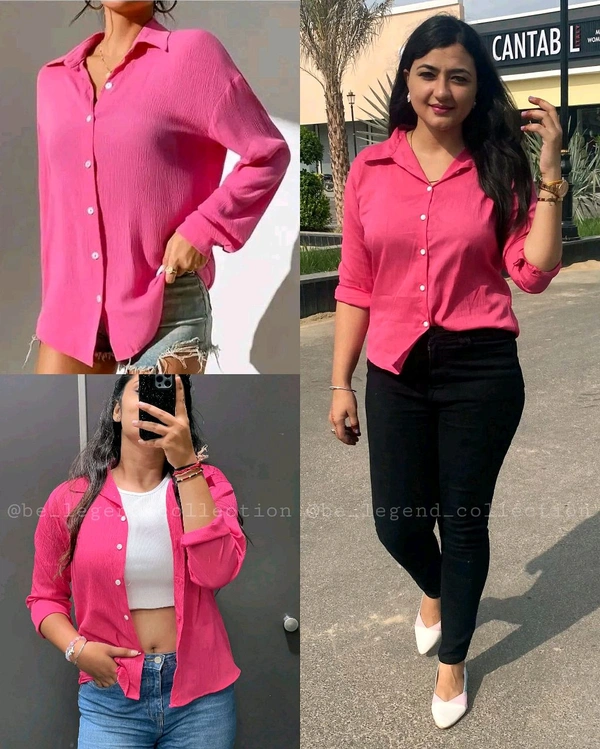 Stylish Fashionable Women Shirts - Pink, XS
