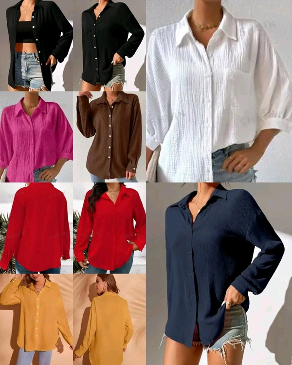 Stylish Fashionable Women Shirts - Navy Blue, L