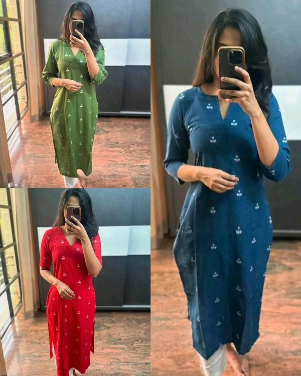 Trendy Attractive Kurtis - Red, S