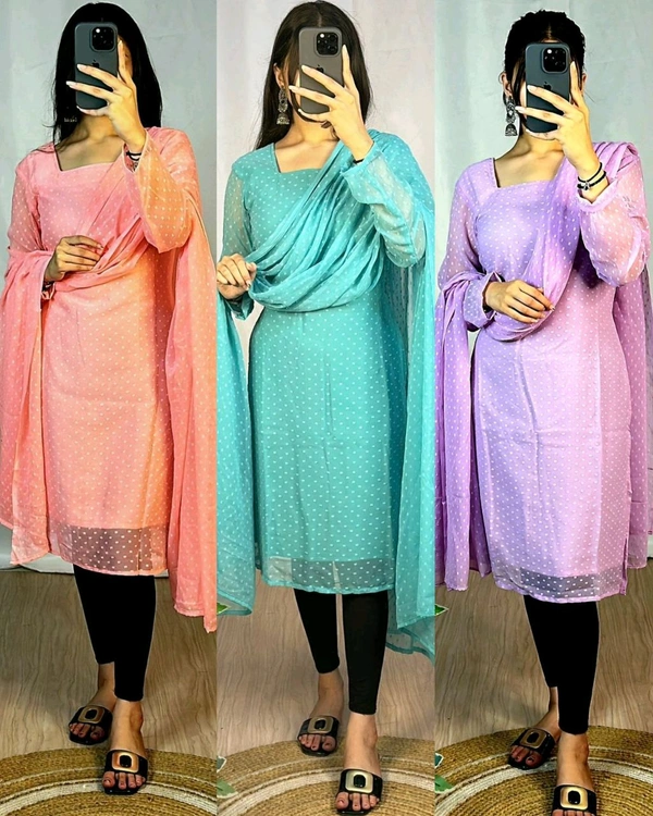 Recreation outfit Vaaranan Aayiram "Meghna' White With Colours - Sky Blue, XL