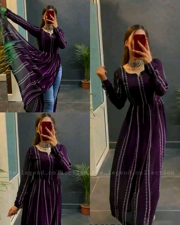NAYRA CUT KURTI - Purple, S