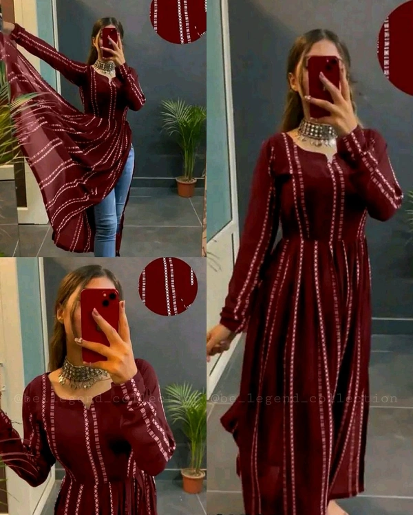 NAYRA CUT KURTI - Maroon, XL