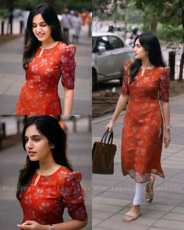 Pretty Attractive Kurti  - Red, L