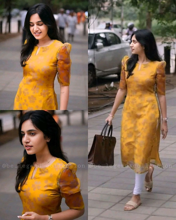 Pretty Attractive Kurti  - Yellow, S