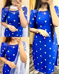 Elegant and Stylish Kurta With Dupatta - Green, S