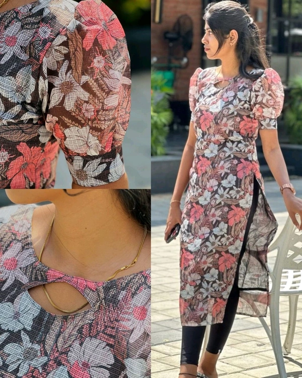 Women Self Design Casual Wear outfit  - S, Dorado