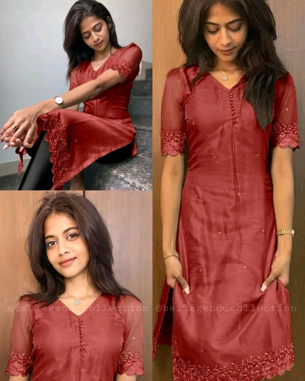 Style Women's Kurti - Brown, 2XL