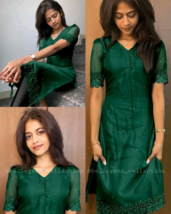 Style Women's Kurti - Green, XL