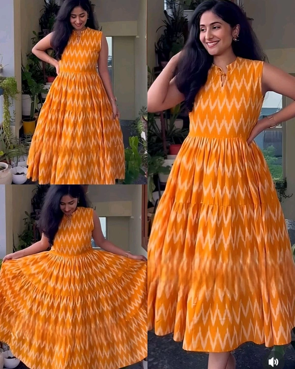 Latest Design womens Gown - Web Orange, 2XL