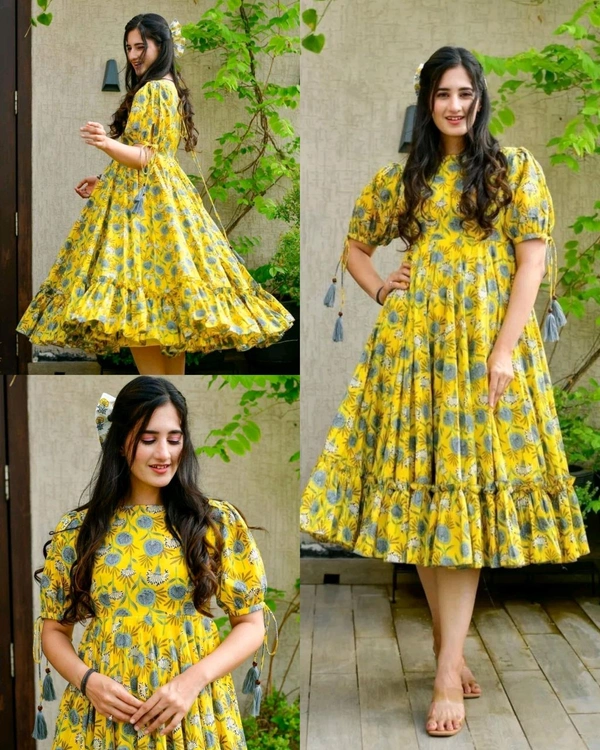 Pretty Women Gowns - Yellow, M