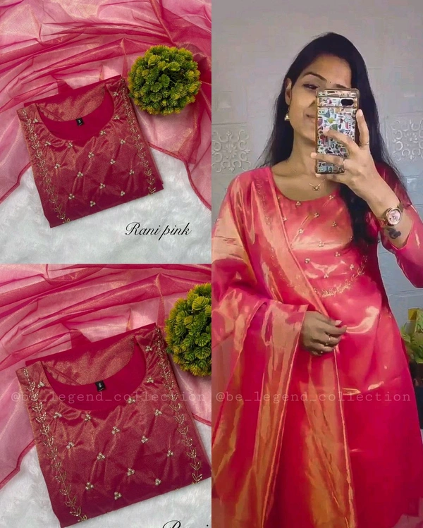 Trending Sparkle Handwork look for Festival Wear - Rani Pink, L