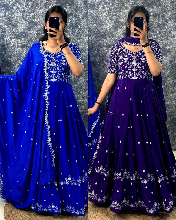 Trendy Festivel Lehenga - Blue, L