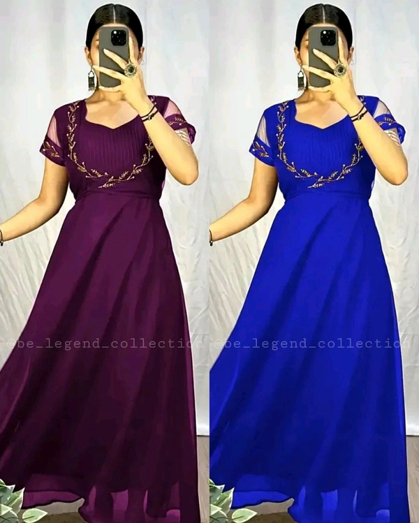 Wear in 2ways ❤️ Gown + Removable coat - Purple, XL